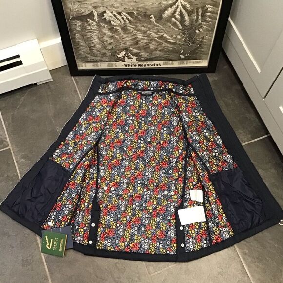 Regatta Charna Quilted Vest Womens Size S Navy Floral Insulated Bodywarmer Gorp - Picture 8 of 16